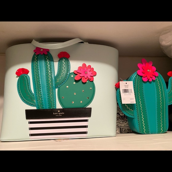 NWT Kate Spade Cactus Tote and Crossbody set - Picture 2 of 2
